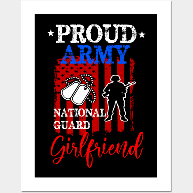 proud army national guard gift girlfriend 4th of july gift Wall Art by DODG99